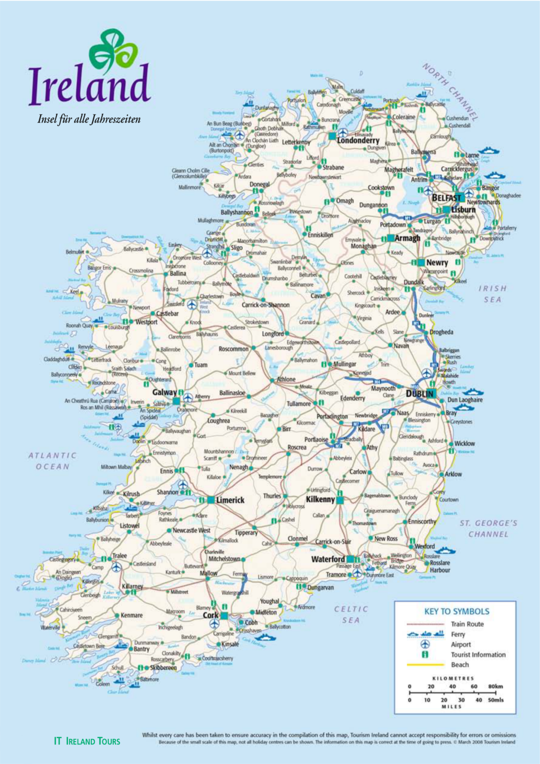 KARTE | Irlandtours | Günstige Bootsferien in Irland